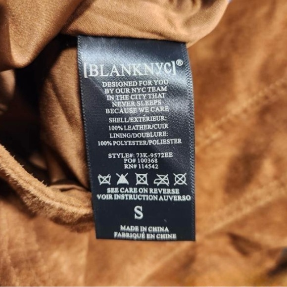 Blank NYC Genuine Leather Suede Moto Jacket - Picture 6 of 6